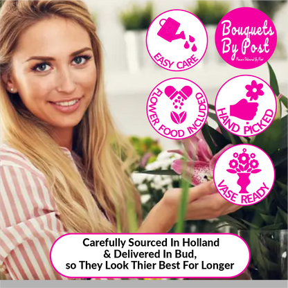 20 Sweet Pink & White Roses