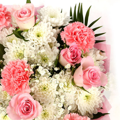 A Pink Snow White Bouquet